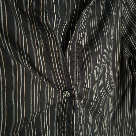 Y2K Old Navy Black Top with Pinstripes M - Picture 13 of 16
